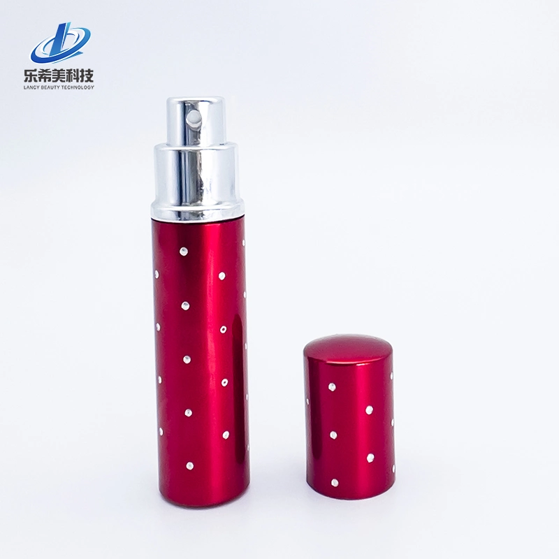 China Style Cosmetic Packaging Glass Perfume Tube 10ml Twist up Metal Coat Pump Spray Bottle Aluminium Perfume Atomizer Easy Take